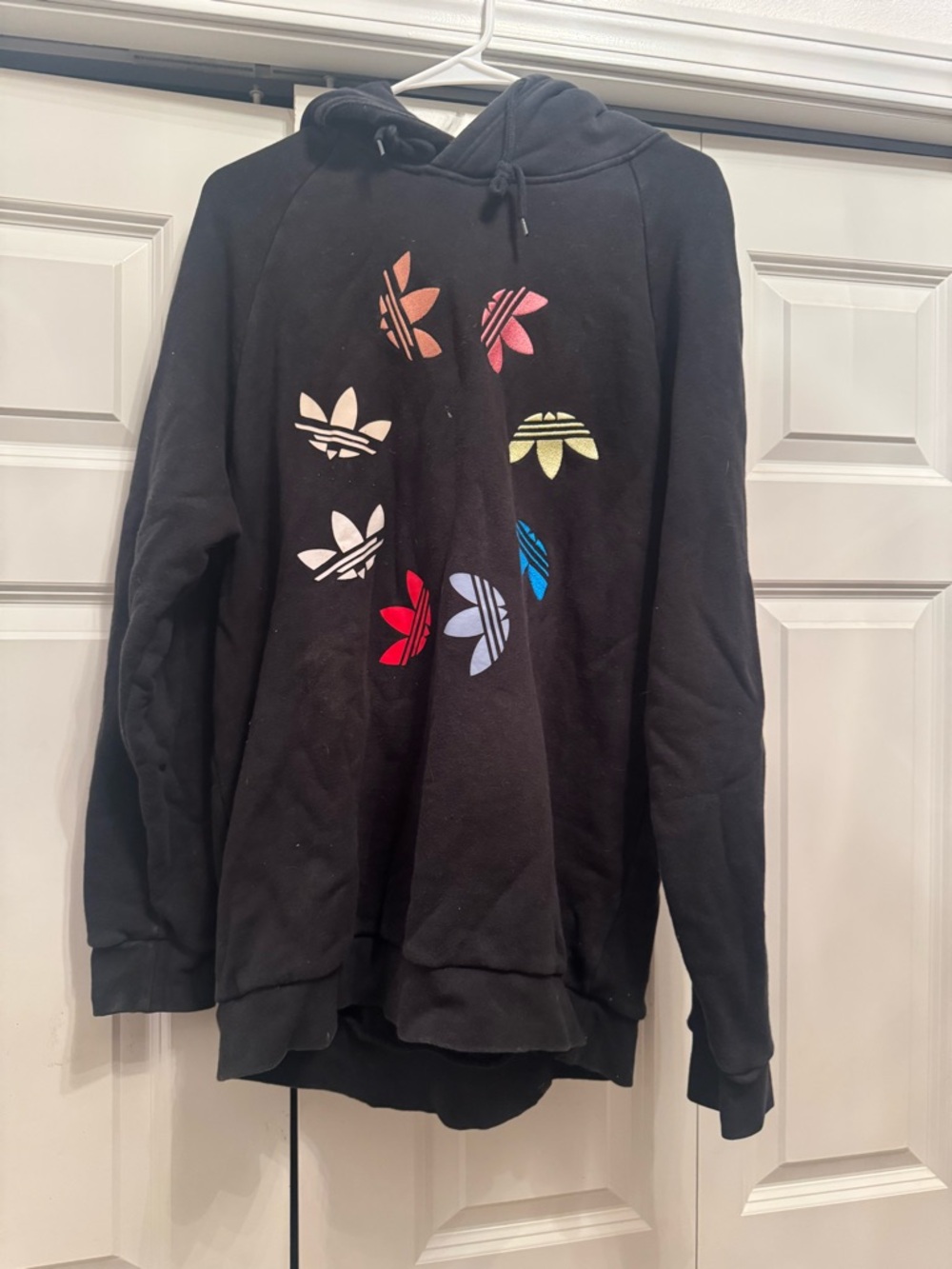 Adidas Originals Mens Adicolor Shattered Trefoil Hoodie Black Large READ DESC